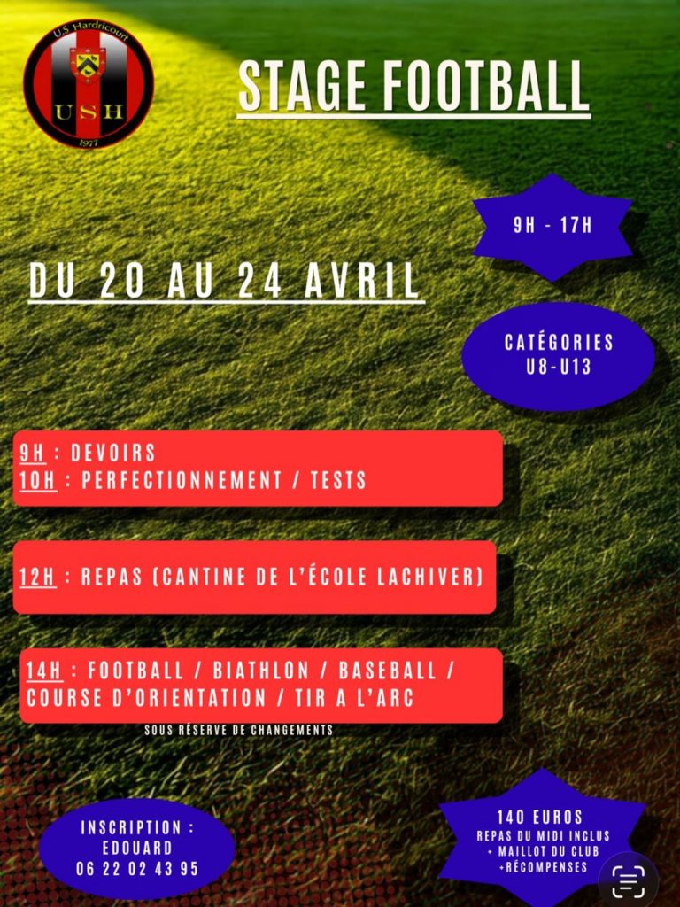 stage ush 20-24 avril