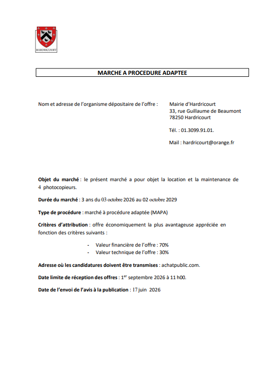 MARCHE A PROCEDURE ADAPTEE